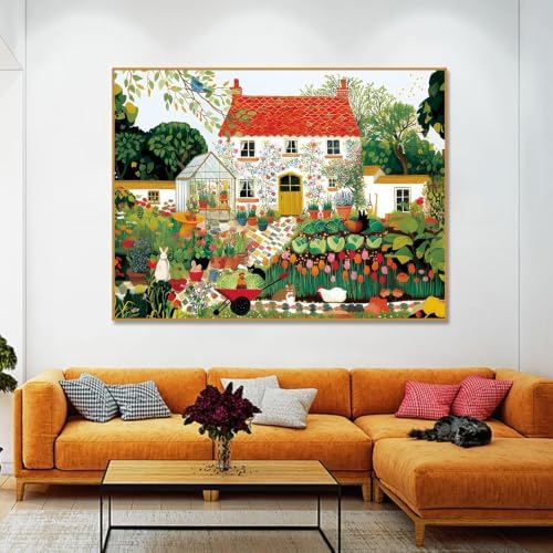 YOLENIX Country Cottage Diamond Art Kits for Adult Diamond Painting Kit