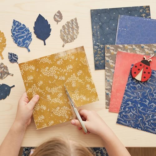Scrapbook Paper,24 Sheets 6x6 Inch Vintage Japanese Style Scrapbook Supplies,160gsm Single-Sided Decopodge Craft Paper for DIY Card Making Scrapbook Photo Album Journal Decor (Retro 2)