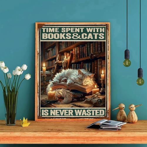 ijbnhd Diamond Art Kits for Adults 5D Cat for Home Decor 12x16inch
