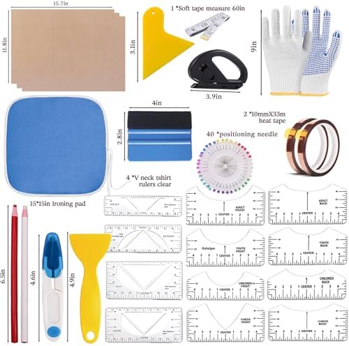 67 Pcs Sublimation Shirts Tool Kits