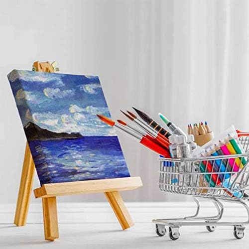 ANDES 9in Wood Tabletop Painting Easels 6 Pack, Arts & Crafts Display Stand