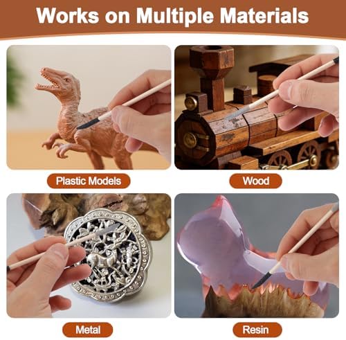 Sanding Sticks 60PCS, 120/280 Grit for Plastic Models, Wood & Resin | 5.4" x 0.2", Double-Ended Sanding Tool, Flat Round Pointed Tips, Model Kit Detailing, 3D Print Finishing, DIY, Precision Work