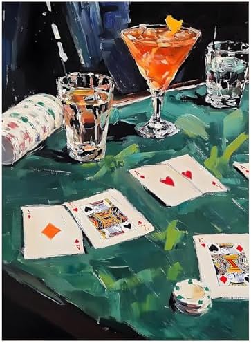 Vintage Poker Diamond Art Kits for Adults Diamond Painting Kit for Beginner