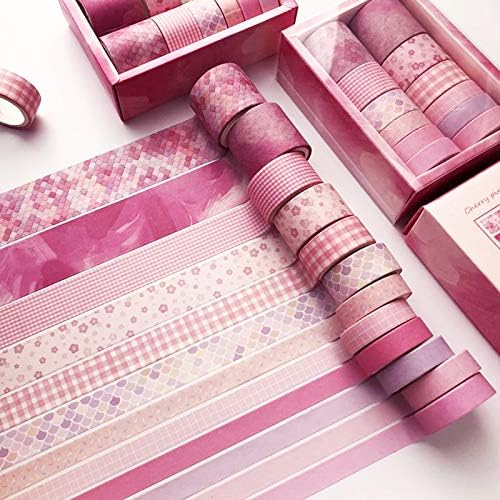 12 Rolls Washi Tape Set,Decorative Plaid Pattern Washi Masking Tape