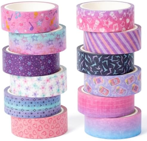 Pop Music Washi Tape - 12 Rolls Idol Singer Decorative Tape Set