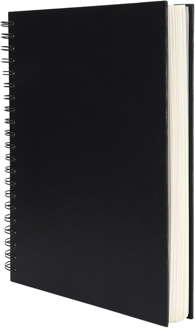 Hardbound Sketch Book, Spiral Bound, 8.5x11 inches | 80-Sheets, 90gsm Inner Paper, Acid Free Drawing Art Paper, Perfect for Kids and Adults