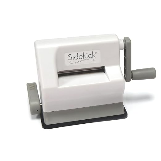 Sizzix Sidekick Starter Kit 661770 Portable Manual Die Cutting & Embossing Machine for Arts & Crafts, Scrapbooking & Cardmaking, 6.35 cm Opening, 2.5" Opening, White
