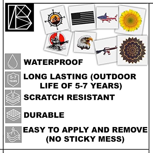 Compass Trees Mountain Sunset Sticker for Car Vinyl Decal Truck Window Bumper Motorcycle Stickers (4" x 4")