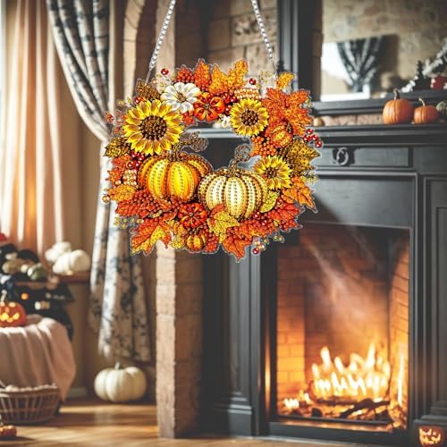 AIBOERL Diamond Art Kits for Adults, Halloween Acrylic Hanging Suncatcher