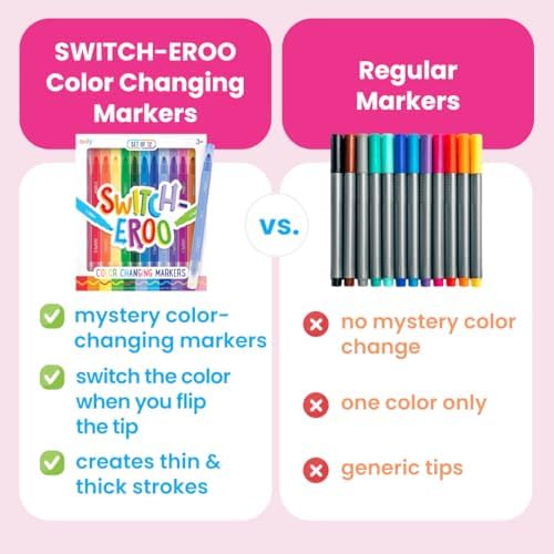 Ooly Switch-Eroo Magic Color Changing Markers, Set of 12