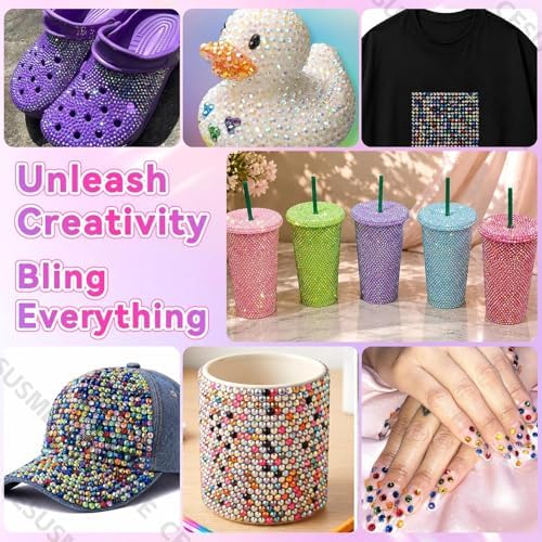28000 Pcs Color Rhinestones Bedazzling Kit, Purple Resin Gems for Crafting