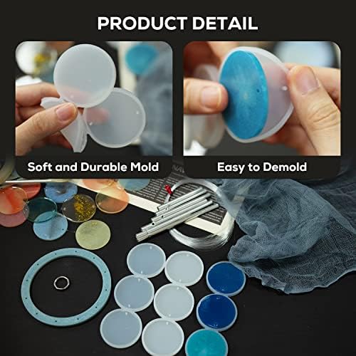 Temlum Silicone Resin Molds for Wind Chime with Metal Tubes | DIY Resin Wind Chime Molds Resin Casting Mold for Home Décor Resin Craft Supplies