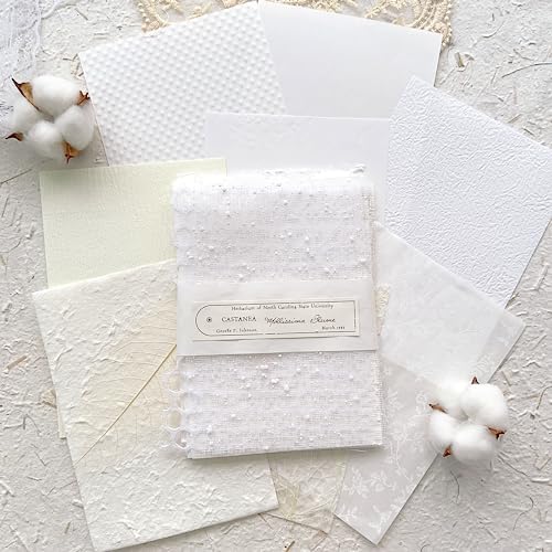 30 sheets A5 Unique Textured Scrapbook Paper&Mesh Fabric set - Handmade Craft Mulberry Special Paper Mix for Wedding Bridal Scrapbooking Junk Journaling Supplies Card Materials Collage, 5.8x8.2 Inches