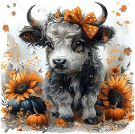 Domnpes Cow Diamond Art, Diamond Painting Kit for Adults