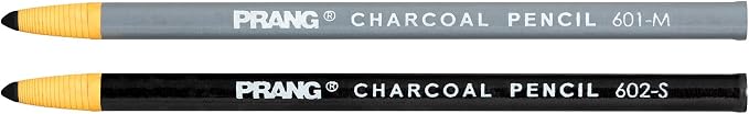 Prang Charcoal Pencils, Medium & Soft Core, 2 Count