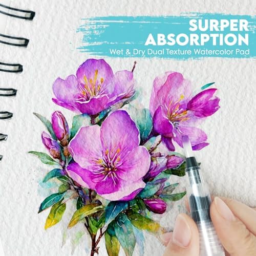 KOVIEDE 100% Cotton Watercolor Paper Pad 5.5"x8.5" 30 Sheets