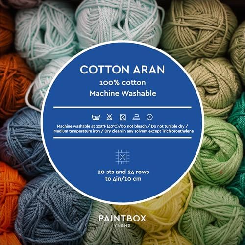 Paintbox Yarns 100% Cotton Aran Yarn 1.76oz / 50g, 93yds / 85m