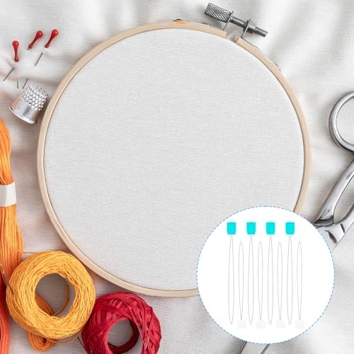 20 Pcs Punch Needle Threaders 7.87 Inch Long Threader for Embroidery Punch Needle Kit Stitching Sewing Accessories for Cross Stitch DIY Sewing Craft Work