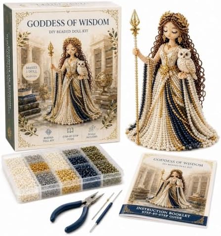  Divine Goddess DIY Beaded Doll Kit, Craft for Adults with Tools (Style E)