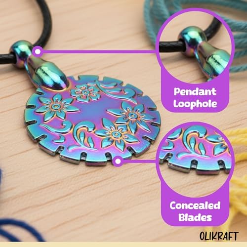 Olikraft 4-Pack Yarn Cutter Pendants (Mixed Colors)
