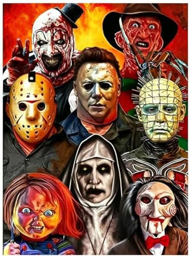 VIGEGU Horror Paint by Numbers Kit for Adults Beginner 12x16 Inch
