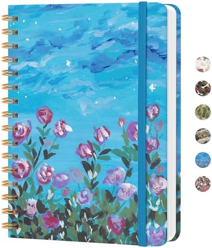 Lined Spiral Journal Notebook, A5 College Ruled Notebook for Note-Taking