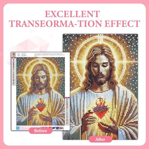 Diamond Art Kits for Adults, 5D Jesus Diamond Painting Kit,12x16 Inch