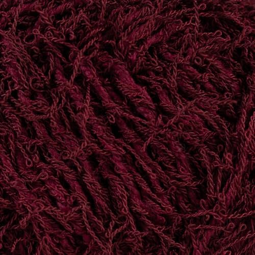Makromecity Bubble Scrubby Yarn - 100% Premium Polyester Yarn for Crocheting and Knitting - 3.5 Oz (100g), 98 Yds (90m) - Ideal for Dishcloths, Crafting & Bath Washcloths (Maroon, 3 Skeins)