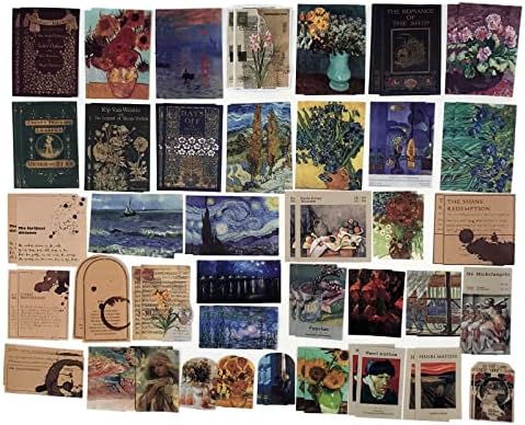 Esweny 200PCS Vintage Scrapbooking Supplies Kit for Journaling, Junk Journal Planners Aesthetic Cottagecore Room Decor Wall Art Collage Album(Artistic)