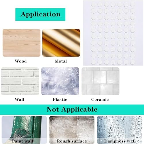 JANYUN 280 Pcs Small Sticky Dots Stickers Round Putty Clear Sticky Tack