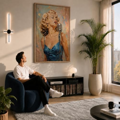 Canvas Floater Frame for 1”–1.25”Deep Gallery Wrapped Canvas, Wood-Look Floating Frame Wall Artwork for Oil Paintings, Gallery Bedroom, Living Room, Studio, Made in USA (Light Oak,12x18)