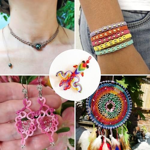150 Yards 0.5mm Braided Nylon Crafting Thread Chinese Knotting Beading String Macrame Cord Rope for Necklace Bracelet Jewelry Craft Making, Light Coral