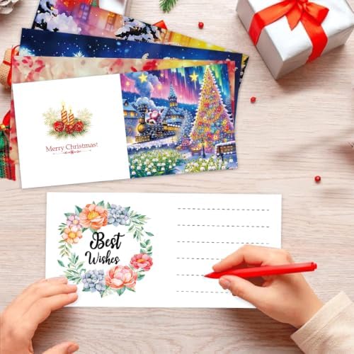 DDGYP 6 Pack Christmas Diamond Art Cards Kit for Adults