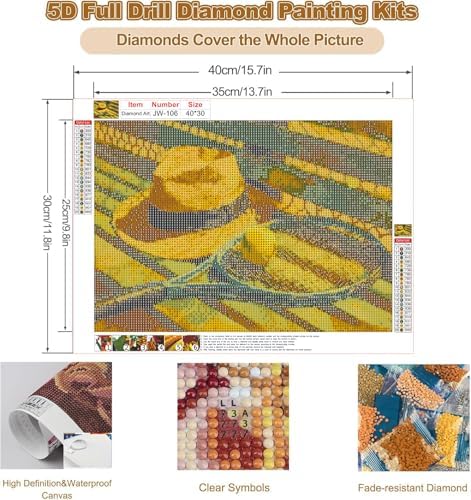 Tennis Diamond Art Kits for Adults, Retro Style Diamond Painting Kit Adults for Beginners, Round 5D DIY Dimond art,Full Drill Painting Kit Art and Crafts for Adults Home Wall Decor【15.7x11.8inch】