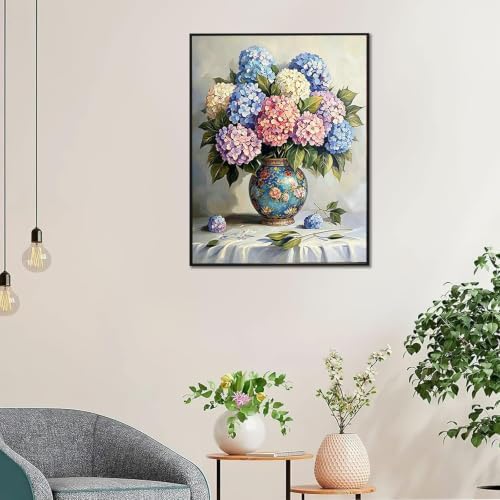 Hydrangea 5D Diamond Art Kit for Adults Full Drill gem art craft