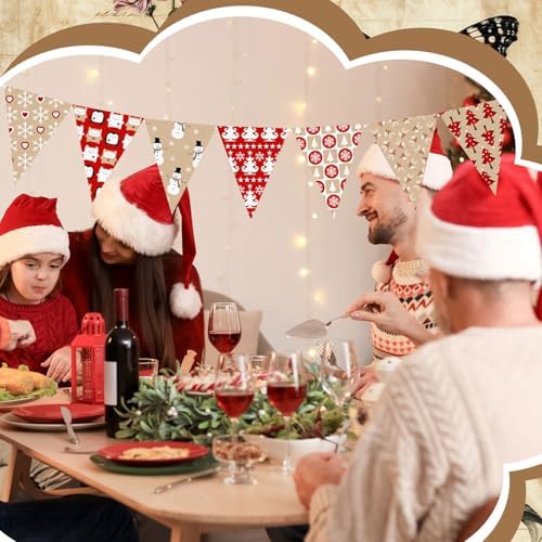 HunnmingRe 20 Pcs 10''x10'' Christmas Hot Cocoa Quilting Fabric Square Santa Snowflake Precut Quilted Fabric Bundle Candy Cane Snowman Printed Sewing Material for Winter Patchwork DIY Craft Supplies