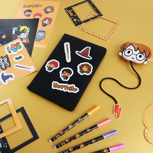 Get Trend Harry Potter Gifts Scrapbook Kit for Girls Boys with Notebook, Stickers, Pens, Bookmarks, Frames, Patches, Art Supplies, Gifts for Kids (Multi Harry Potter)