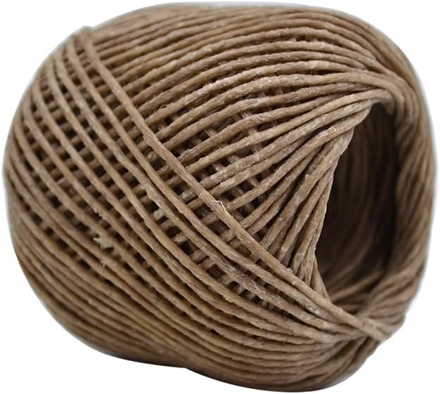 Beeswax Hemp Wick, 200 ft Spool, 100% Organic Hemp Wick Well Coated with Beeswax, Thick Gauge(1.0mm) Mother' Day+Easter Making Candle Making Decor or Gifts