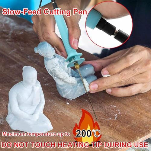 Foam Cutter Electric Hot Wire Cutter Pen 10CM Foam Board Cutting with Stand 18W Hot Knife Styrofoam Cutting Pen with Adaptor Foam Cutting Tool for White Safe Styrofoam,Arts,Handcraft