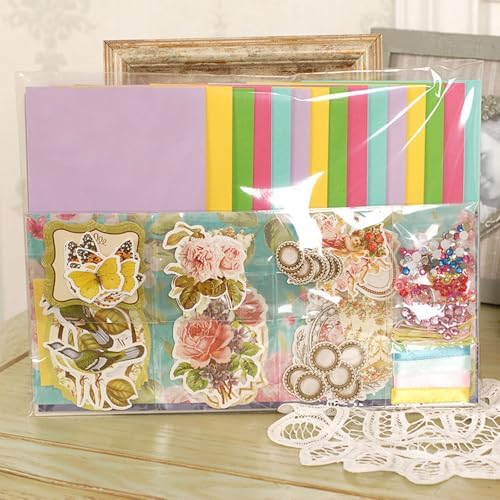 Huralona Greeting Card Making Supplies Envelope Kit Gift Anniversary Craft | Handmade DIY Card Kits 15 Cards 15 Envelopes with Accessories for Birthday Thanksgiving Christmas Wedding Invitation