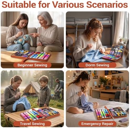 Snayurch Sewing Kit for Adults with Heavy Duty Fabric Scissors,38XL Thread