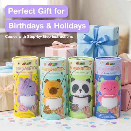 Avenir My First Sewing Kit Ages 6-8, Unicorn Stuffed Animal Craft Set