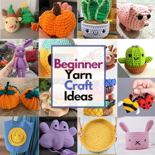 Bright Series Cotton Crochet Yarn - Blue, Green, Pink, Red, Yellow, Orange - Easy-to-See Stitches for Beginners