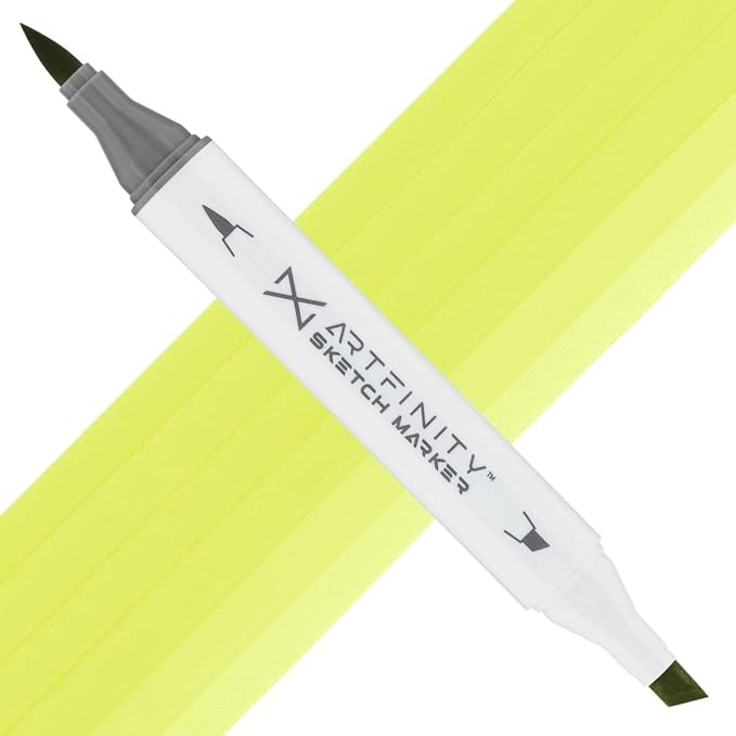 Artfinity Sketch Markers - New Leaf YG3-2, Vibrant, Professional, Dye-Based Alcohol Markers for Artists, Drawing, Travel, & More