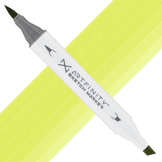 Artfinity Sketch Markers - New Leaf YG3-2, Vibrant, Professional, Dye-Based Alcohol Markers for Artists, Drawing, Travel, & More