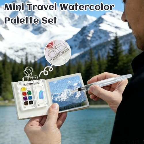 Mini Watercolor Paint Set Portable for Painters Artists Student