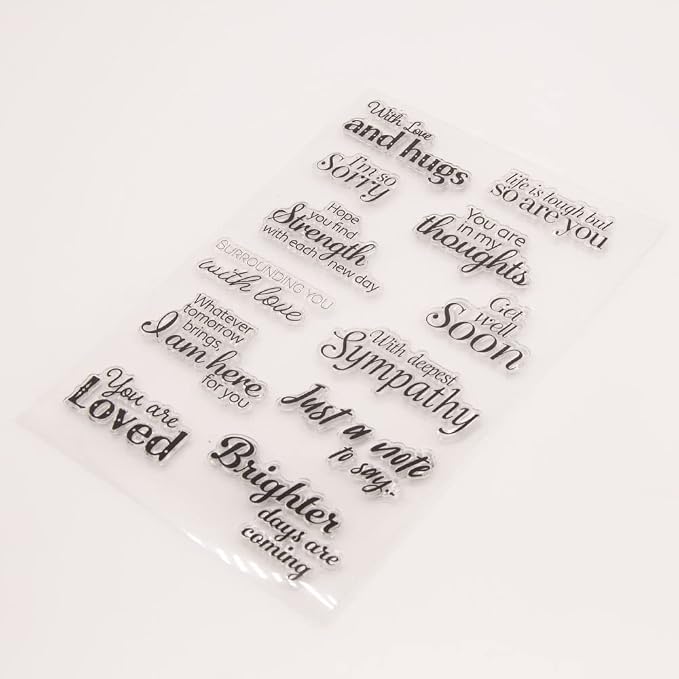 with Love and Hugs Sentiment Clear Stamps for Card Making Decoration and DIY Scrapbooking