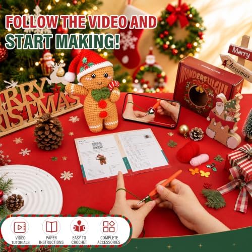 Crochet Kits for Beginners, Crochet Starters Kit with Tools, Storage Box