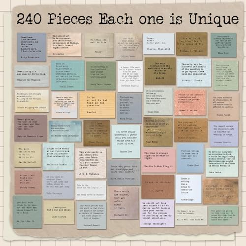 240PCS Vintage Motivational Quote Stickers