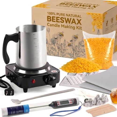 Candle Making Kit with Wax Melter, DIY Candle Making Supplies for Adults